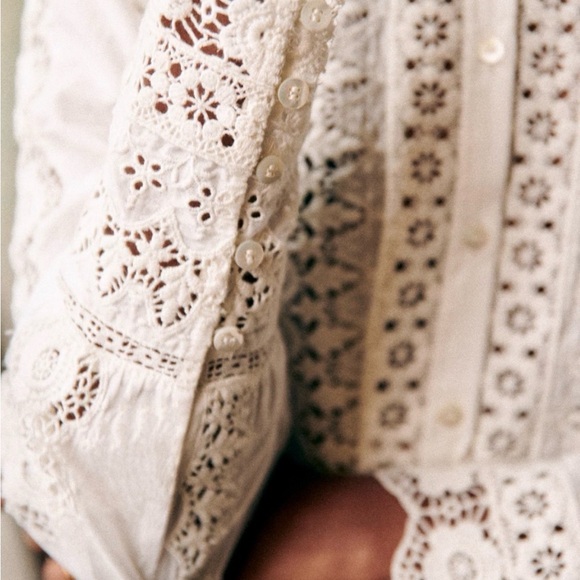 Sezane Rym Shirt Ecru - Size 42 - Picture 3 of 4